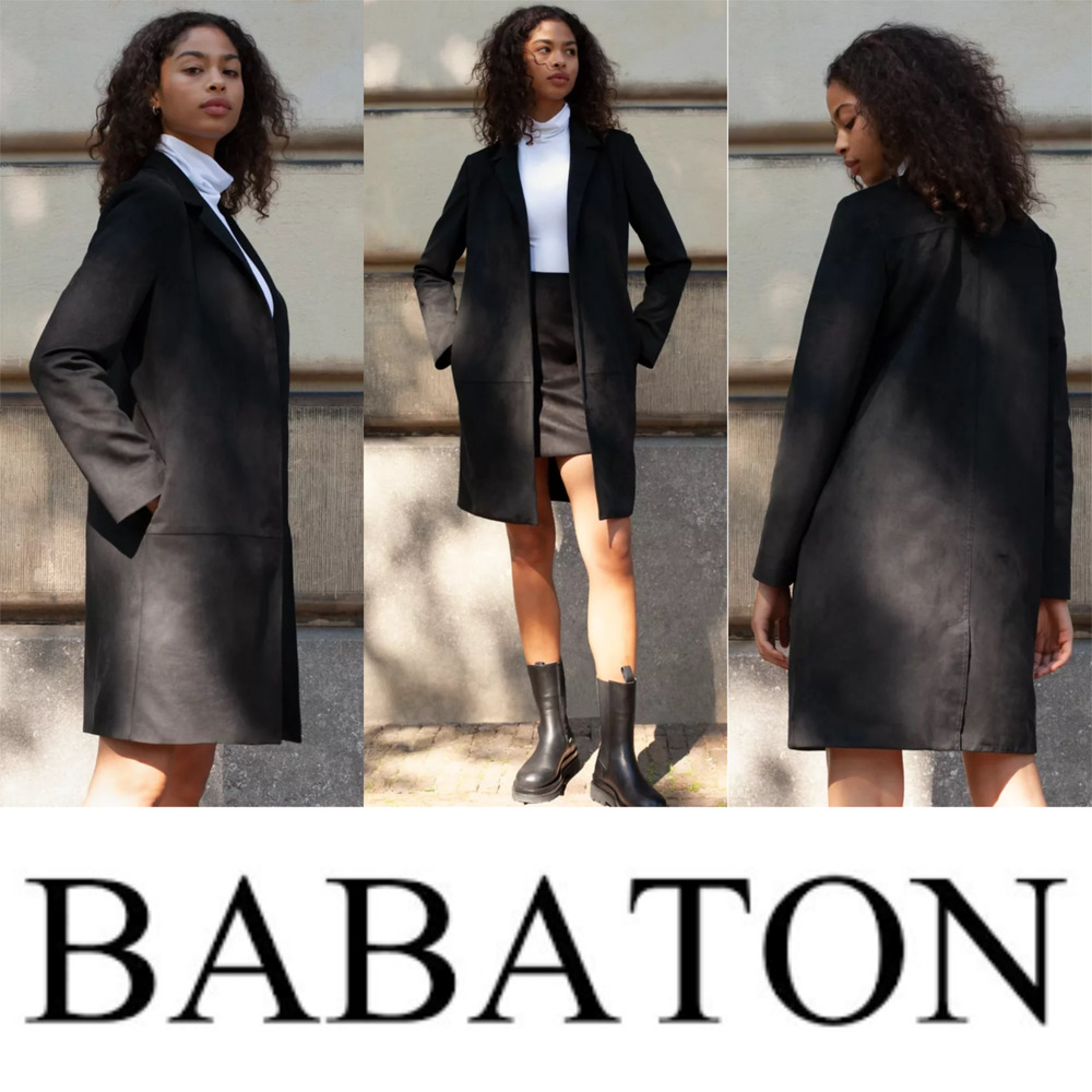 Babaton x Aritzia Callahan Jacket Open Front Vegan Suede Tan Camel Women's Small - Picture 13 of 15